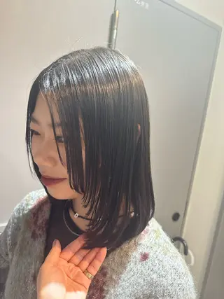 ミディアム 縮毛矯正+モテカラー 🎀✨MIHOのヘアスタイル