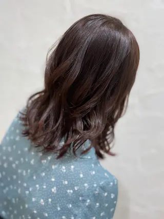 ミディアム カラー パーマ 堀 大輔のヘアスタイル