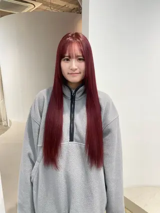 ロング カラー 𝘚𝘶𝘻𝘶 𓂃𓈒𓏸のヘアスタイル