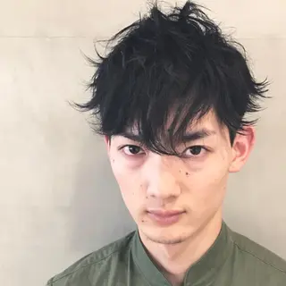 ショート カラー パーマ メンズ 優作 〜圧倒的信頼〜のヘアスタイル