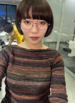 ショート カラー スパイラルパーマ 🌐hina⭐️のヘアスタイル