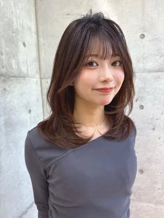 ミディアム 福岡縮毛矯正✨️ ストレート 向井和輝のヘアスタイル