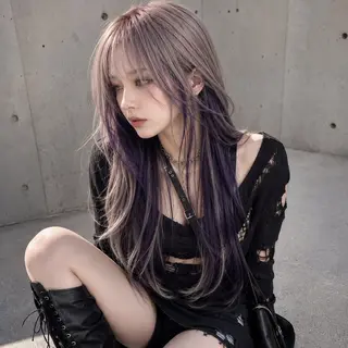ロング 【韓国×ハイトーン】 🇰🇷SOGO🩶のヘアスタイル