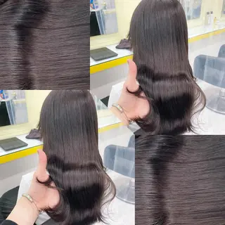 セミロング カラー 韓国風ベージュ🤎 赤みなし🌿横浜🤎のヘアスタイル