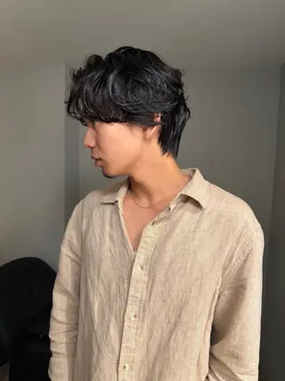 パーマ メンズ センターパート特化 井上健太のヘアスタイル