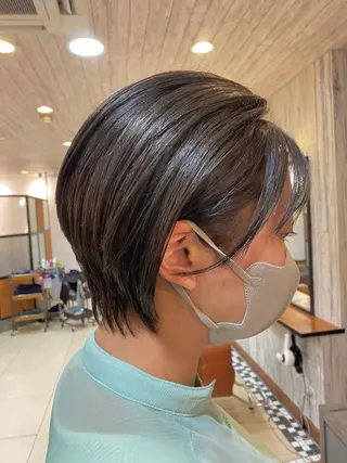ショート くびれショート・ボブ カットorパーマ特化のヘアスタイル