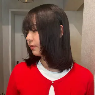 ミディアム カラー ハイトーン/ ネイル💅まりなのヘアスタイル