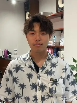 ショート パーマ メンズ 金山駅前/メンズ パーマ/真柄 恒輝のヘアスタイル