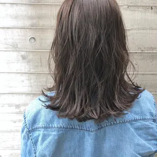 セミロング カラー ヘアアレンジ ブリーチなし透け感/ マンツーマン/Ryoのヘアスタイル