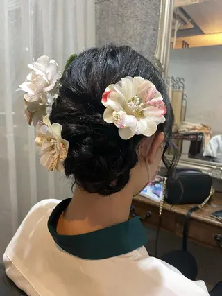 ミディアム ヘアアレンジ Hair Labo ASH  あみん♡のヘアスタイル