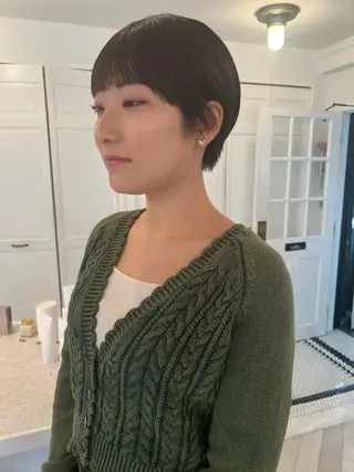 ショート ブリーチカラー🎀 韓国風/寺門美優のヘアスタイル