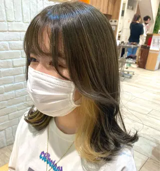 カラー ゆるふわパーマ🌼 アレンジ🌼リョウカのヘアスタイル