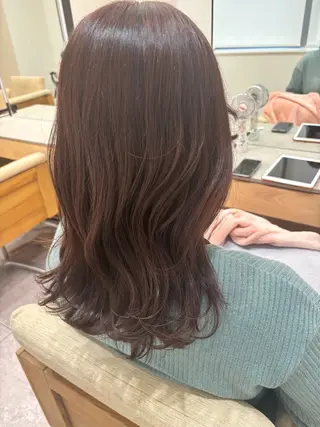 ミディアム 名駅／艶髪ストレート ／ヘッドスパ／伴怜奈のヘアスタイル