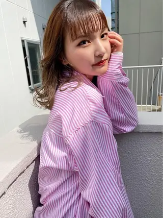 カラー ayaka 縮毛矯正レイヤーのヘアスタイル