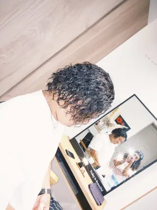 パーマ メンズ FJ Kaminokeのヘアスタイル