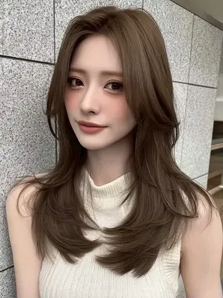 ロング ✨縮毛矯正/韓国 レイヤー/源✨のヘアスタイル