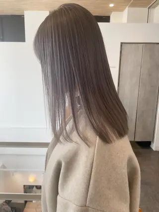 ミディアム カラー ヘアアレンジ アイブロウ ミニボブ/ブリーチ 🌈MISATOのヘアスタイル