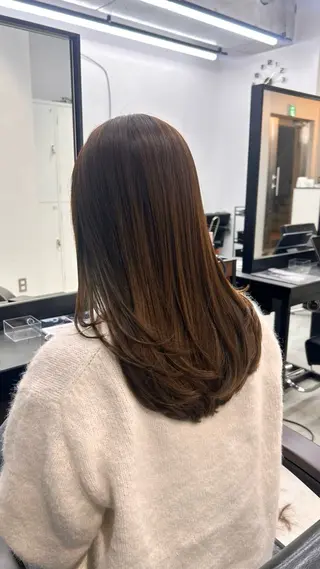 セミロング ボブ/暖色カラー 🎧 kei 🎀のヘアスタイル