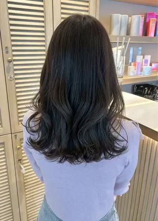 セミロング カラー パーマ ヘアアレンジ サナ / elto四条烏丸のヘアスタイル