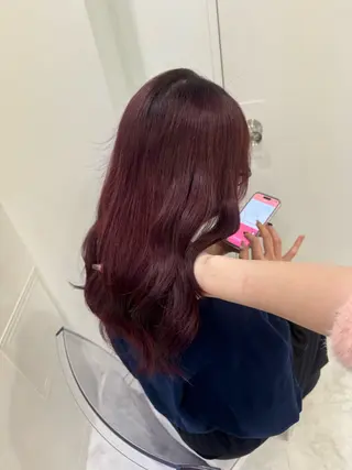 セミロング カラー ダメージレスハイ トーン💖kanonのヘアスタイル