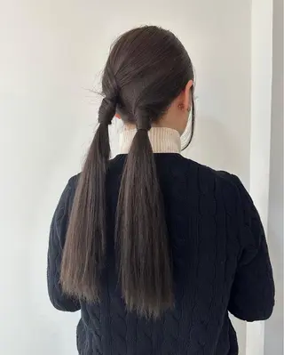 セミロング カラー 竹中 彩音のヘアスタイル