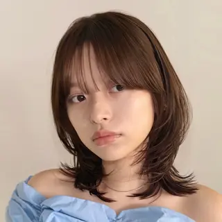 ミディアム カラー SAKI 新宿のヘアスタイル