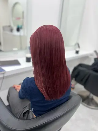 ミディアム カラー 💖似合わせカラー レイヤー💖縮毛矯正のヘアスタイル