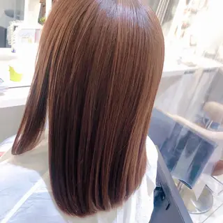 ミディアム 三箇島陽香/髪質改善 クロスパーマ縮毛矯正のヘアスタイル
