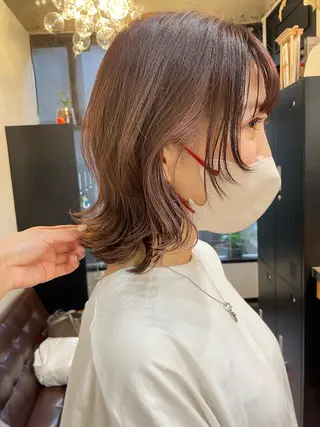 ミディアム カラー ヘアアレンジ layer cut 店長/MIKUのその他イメージ