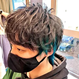 カラー メンズ 縮毛矯正 髪質改善 韓国風レイヤー 吉田のヘアスタイル
