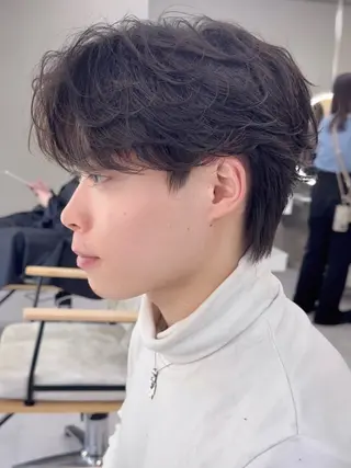 パーマ メンズ ショート/レイヤー /札幌/小山内のヘアスタイル