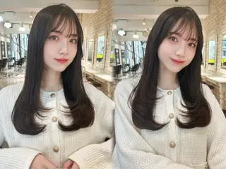 ロング カラー 顔周りカット/縮毛 /マツエク/詩織🕊のヘアスタイル