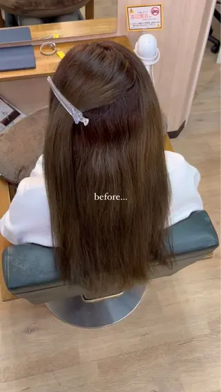 ロング MAHIRU🤍 艶髪・ストレート🫧のヘアスタイル