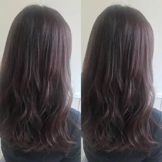セミロング カラー 小栗 麻衣のヘアスタイル