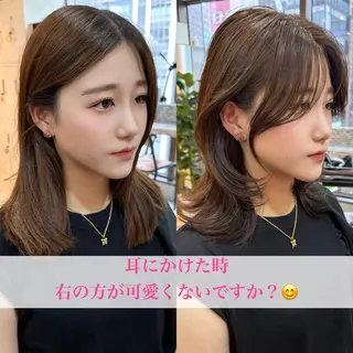 ロング カラー 🇰🇷韓国風くびれ ヘア🇰🇷中村優大のヘアスタイル