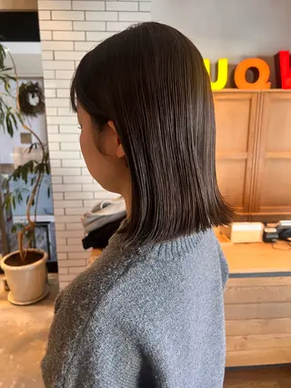 ミディアム 似合わせカット✂︎ 艶カラー･*:湊七海のヘアスタイル