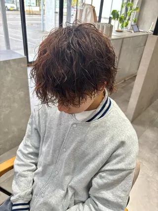 カラー パーマ メンズ 長谷川 湧のヘアスタイル