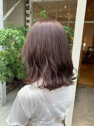 ミディアム カラー 【完全個室】髪質改善 暖色カラー/山崎唯奈のヘアスタイル