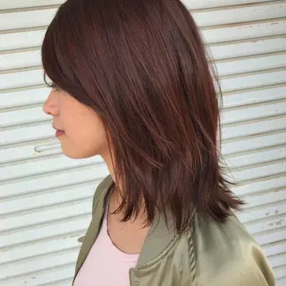 ミディアム カラー レイヤーカット匠 イソザキノリユキのヘアスタイル