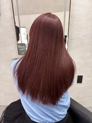 ロング カラー ブリーチなしカラー ダブルカラーエクステのヘアスタイル