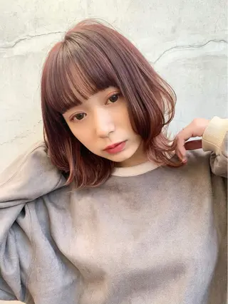 ミディアム カラー 髪質改善☆ 縮毛矯正miyuのヘアスタイル