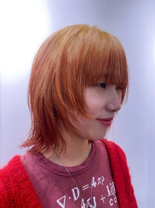 ミディアム カラー 艶カラー、パーマ 祥一朗 WAWAのヘアスタイル
