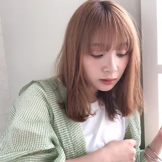 セミロング カラー 韓国ヘア×髪質改善 /yoshikaのヘアスタイル