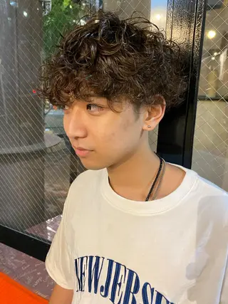 ショート パーマ メンズ 💈メンズ短髪特化 ✂︎伊藤大輝💈のヘアスタイル