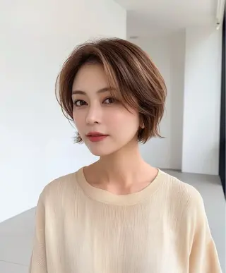 ショート パーマ 縮毛矯正 特化生田のヘアスタイル