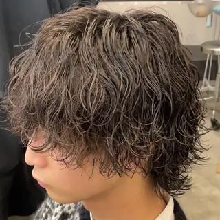 ミディアム パーマ ヘアアレンジ メンズ fifth 石川 凪のヘアスタイル