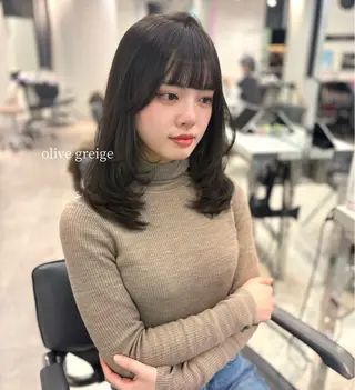 セミロング カラー MEI🎀つやカラー 🎀レイヤー🎀渋谷のヘアスタイル