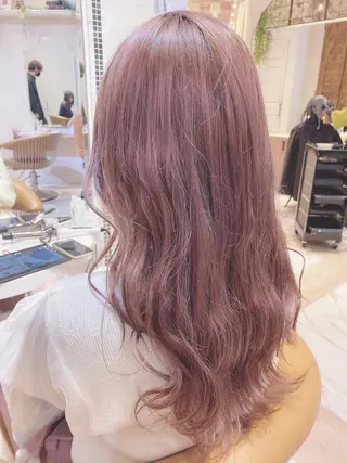 セミロング 韓国風ヘア✻透明感 カラー✻yukaのヘアスタイル