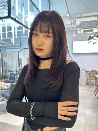 セミロング レイヤーカット カノン🩷のヘアスタイル