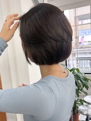 ミディアム カラー レイヤーボブ/ 艶カラー/サナ🌼のヘアスタイル